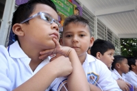 Lunes 24 de agosto del 2015. Tuxtla Gutiérrez. El inicio del ciclo escolar del nivel básico escolar se lleva a cabo con normalidad en la capital del estado de Chiapas.