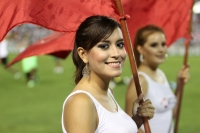 Sábado 31 de agosto del 2013. Tuxtla Gutiérrez. Bajo una intensa lluvia da inicio el partido de Jaguares recibiendo los Xolos de Tijuana.