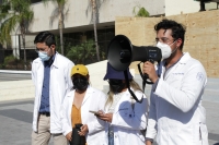 20210204. Tuxtla G. Estudiantes de medicina esperan respuestas sobre la muerte de Mariana y anuncias nuevas movilizaciones en Chiapas