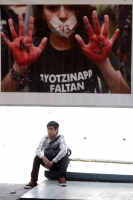 Martes 17 de marzo del 2015. Tuxtla Gutiérrez. La muestra fotográfica itinerante se presenta esta mañana en la Facultad de Humanidades de la UNACH dentro de las Jornada por La Libertad de Expresión que se realiza en varias ciudades de Chiapas.