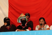 Domingo 1 de enero del 2017. San Andrés Larrainzar.  Durante el cierre de la segunda etapa del Congreso Nacional Indígena en el Caracol II, Oventik