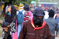 Domingo 1 de enero del 2017. San Andrés Larrainzar.  Durante el cierre de la segunda etapa del Congreso Nacional Indígena en el Caracol II, Oventik
