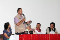 Miércoles 30 de octubre del 2013. Tuxtla Gutiérrez. Federico Álvarez del Toro durante la presentación del material fonográfico Que Viva el Mequé, que recopila la música tradicional Zoque de la Mayordomía Zoque del Rosario de Tuxtla.