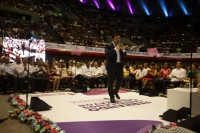 Lunes 3 de octubre del 2016. Tuxtla Gutiérrez. Fernando Castellanos Cal y Mayor, presidente municipal de la capital del estado de Chiapas durante su mensaje de la ciudad durante su primer informe de la administración de este ayuntamiento