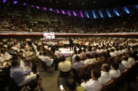 Lunes 3 de octubre del 2016. Tuxtla Gutiérrez. Fernando Castellanos Cal y Mayor, presidente municipal de la capital del estado de Chiapas durante su mensaje de la ciudad durante su primer informe de la administración de este ayuntamiento