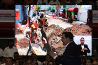 Lunes 3 de octubre del 2016. Tuxtla Gutiérrez. Fernando Castellanos Cal y Mayor, presidente municipal de la capital del estado de Chiapas durante su mensaje de la ciudad durante su primer informe de la administración de este ayuntamiento