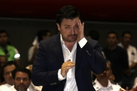 Lunes 3 de octubre del 2016. Tuxtla Gutiérrez. Fernando Castellanos Cal y Mayor, presidente municipal de la capital del estado de Chiapas durante su mensaje de la ciudad durante su primer informe de la administración de este ayuntamiento