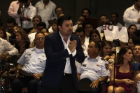 Lunes 3 de octubre del 2016. Tuxtla Gutiérrez. Fernando Castellanos Cal y Mayor, presidente municipal de la capital del estado de Chiapas durante su mensaje de la ciudad durante su primer informe de la administración de este ayuntamiento