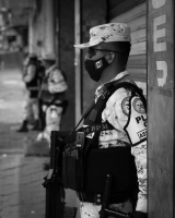 Miércoles 27 de mayo del 2020. Tuxtla Gutiérrez. Aspecto del cerco Sanitario alrededor de los mercados del primer cuadro de la ciudad