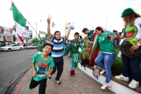 Lunes 23 de junio del 2014. Tuxtla Gutiérrez. Los chiapanecos festejan el triunfo de la selección mexicana sobre Croacia en la glorieta de la Diana la Cazadora con el clásico grito de Eeeeeee…