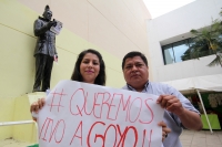 Domingo 9 de febrero del 2014. Tuxtla Gutiérrez. Reporteros de Chiapas se unen al movimiento de Solidaridad con Goyo quien fuera secuestrado esta semana en Veracruz.