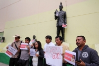 Domingo 9 de febrero del 2014. Tuxtla Gutiérrez. Reporteros de Chiapas se unen al movimiento de Solidaridad con Goyo quien fuera secuestrado esta semana en Veracruz.