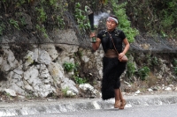 Martes 11 de diciembre del 2018. San Cristóbal de las Casas. Los peregrinos de Los Altos de Chiapas recorren el tramo carretero entre Tuxtla Gutiérrez y San Cristóbal de las  Casas para visitar las ermitas guadalupanas