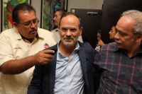 Martes 7 de julio del 2015. Tuxtla Gutiérrez. Gustavo Madero Muñoz, dirigente nacional del PAN (Partido Acción Nacional) acompaña a los candidatos locales de este partido político durante su gira en el estado de Chiapas.