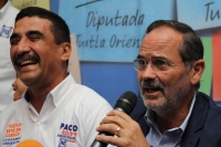 Martes 7 de julio del 2015. Tuxtla Gutiérrez. Gustavo Madero Muñoz, dirigente nacional del PAN (Partido Acción Nacional) acompaña a los candidatos locales de este partido político durante su gira en el estado de Chiapas.