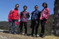 Abril del 2014. San Lorenzo Zinacantan. El nuevo rock indígena. El grupo Hektal en las Pilastras del paraje La Era.