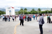 Lunes dos de septiembre del 2013. Tuxtla Gutiérrez. Manifestación en las entradas de la Torre Azteca-Chiapas.