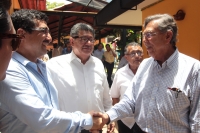 Jueves 17 de julio del 2014. Tuxtla Gutiérrez. El ingeniero Cuauhtémoc Cárdenas durante su reunión con militantes de la izquierda chiapaneca.