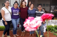 Martes 27 de septiembre del 2016. Tuxtla Gutiérrez. Colectiva Camina Violeta de Guerrero e Iniciativas Feministas en conferencia de prensa dan a conocer las actividades del programa de las Jornadas Feminismos del Sur que se realizan en la capital de este 