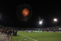 Sábado 18 de enero del 2014. Tuxtla Gutiérrez. Aspectos del partido de esta noche entre jaguares de Chiapas y el Cruz Azul.