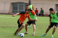 Jueves 2 de enero del 2014. Tuxtla Gutiérrez. Los Jaguares de Chiapas durante el entrenamiento de esta mañana en la cancha alterna del Estadio Zoque de esta ciudad.