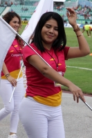 Sábado 24 de septiembre del 2016. Tuxtla Gutiérrez. Animadoras. Jaguares logra empatar a Necaxa a dos tantos, esta tarde en la cancha del Estadio Zoque.