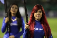 Miércoles 1 de octubre del 2014. Tuxtla Gutiérrez. Las bellas animadoras del partido entre Jaguares de Chiapas y Leones Negros.