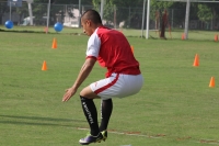 Martes 14 de julio del 2015. Tuxtla Gutiérrez. Aspecto del entrenamiento del equipo de fut bol profesional Jaguares de Chiapas.
