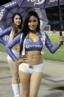 Sábado 5 de marzo del 2016. Tuxtla Gutiérrez. Las bellas animadoras del partido entre Jaguares de Chiapas y el Toluca.