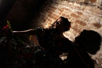 Martes 6 de enero del 2014. Chiapa de Corzo. Las Chiapanecas vestida de tul y lino, de negro y coloridas flores, acompañan a los danzantes Parachicos durante la Fiesta Grande de Enero con la elegante belleza de las mujeres de la ribera del rio Grijalva y 