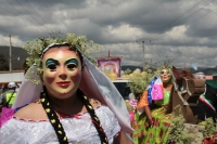 Sábado 10 de febrero del 2018. Comitan de Domí­nguez. Romerí­a de San Caralampio. Durante la Salidas de Flores y Velas durante las fiestas patronales de la Ciudad de las Flores, las manifestaciones sincréticas conviven de la mano encontrándose las comp