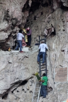 Lunes 12 de diciembre del 2016. Chiapa de Corzo. Los lancheros de los servicios turísticos del malecón de la ciudad de Chiapa de Corzo, realizan la peregrinación de lanchas en las aguas del rio Grijalva hacia la formación rocosa llamada la Cueva de Colore