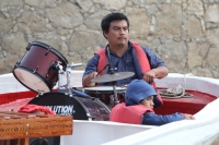 Jueves 12 de diciembre del 2013. Chiapa de corzo. Los lancheros turísticos de la Ribera del Grijalva realizan esta madrugada la 25ª peregrinación dentro de las aguas del Cañón del Sumidero.