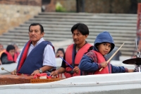 Jueves 12 de diciembre del 2013. Chiapa de corzo. Los lancheros turísticos de la Ribera del Grijalva realizan esta madrugada la 25ª peregrinación dentro de las aguas del Cañón del Sumidero.