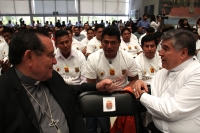 Viernes 12 de febrero del 2016. Tuxtla Gutiérrez. Monseñor Fabio Martínez Castilla; Arzobispo de Tuxtla Gutiérrez y Monseñor Felipe Arismendi Esquivel; Obispo de San Cristóbal de las Casas acompañan este medio día la entrega de Constancia de Libertad Susp