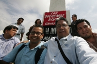 Periodistas de Chiapas se reúnen en la Plaza Central de la ciudad de Tuxtla Gutiérrez acompañando la movilización nacional en Solidaridad de quines ejercen la profesión del periodismo y han sido secuestrados o desaparecidos.
