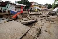 Sábado 3 de septiembre del 2016. Tuxtla Gutiérrez. Las intensas lluvias causas afectaciones en varias colonias populares de la capital de Chiapas.