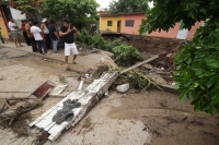 Sábado 3 de septiembre del 2016. Tuxtla Gutiérrez. Las intensas lluvias causas afectaciones en varias colonias populares de la capital de Chiapas.