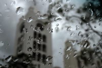 Lunes 3 de junio del 2019. Tuxtla Gutiérrez. Aspecto de la catedral de San Marcos durante el inicio de la lluvia de esta tarde.