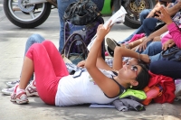 Viernes 30 de Agosto del 2013. Tuxtla Gutiérrez. Los maestros continúan en el plantón de la avenida central por tercer día consecutivo.