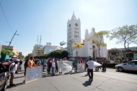 Martes 9 de enero del 2018. Tuxtla Gutiérrez. Maestros interinos siguen manifestándose exigiendo el pago de salarios del 2015-2017.