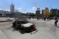 Viernes 17 de marzo del 2017. Tuxtla Gutiérrez. Aspecto de las manifestaciones durante la marcha del movimiento magisterial de este medio día