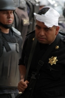 Sábado 21 de mayo del 2016. Tuxtla Gutiérrez. Un enfrentamiento más entre el movimiento magisterial y policías en la capital del estado de Chiapas.