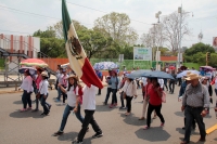 Martes 15 de mayo del 2018. Tuxtla Gutiérrez. Aspectos de la marcha magisterial este medio dí­a en el oriente de la ciudad.