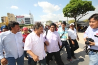 Jueves 21 de noviembre del 2013. Tuxtla Gutiérrez. Los líderes del movimiento magisterial hablan en conferencia de prensa sobre la minuta de trabajo firmada con las autoridades y afirman que todavía no han comprometido a levantar el plantón del primer cua