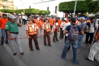 Militantes magisteriales continúan el bloqueo del primer cuadro de la ciudad de Tuxtla