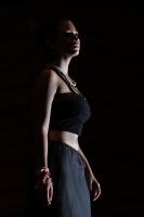 Sábado 14 de julio del 2012. Tuxtla Gutiérrez, Chiapas.  La nueva generación de diseñadoras de modas chiapanecas, presentan las propuestas de vestidos esta noche en el centro cultural ubicado en el oriente de la ciudad.