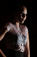 Sábado 14 de julio del 2012. Tuxtla Gutiérrez, Chiapas.  La nueva generación de diseñadoras de modas chiapanecas, presentan las propuestas de vestidos esta noche en el centro cultural ubicado en el oriente de la ciudad.