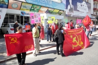 Martes 3 de marzo del 2015. Tuxtla Gutiérrez. Afectados por la CFE en Chiapas toman la arteria vial donde se ubican las oficinas de esta en el centro de la ciudad.