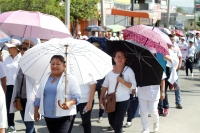 Lunes 26 de noviembre del 2018. Tuxtla Gutiérrez. Aspectos de la marcha de este medio dí­a donde organizaciones sindicales protestan al final de la administración sexenal en Chiapas.
